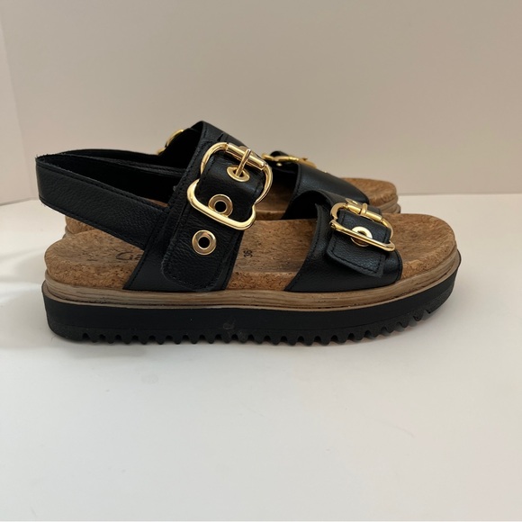 Gabor Black Chunky Slingback Sandals Size 36 - Picture 6 of 11